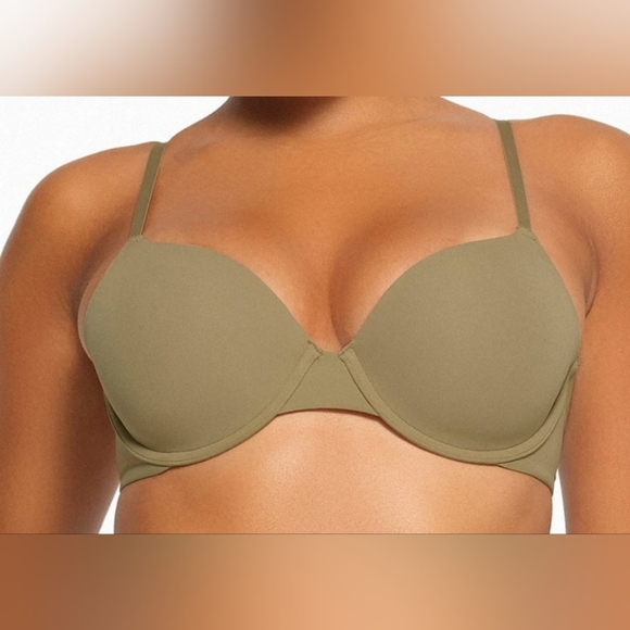 SKIMS Other - 💕NWT SKIMS Fits Everybody Push Up Pushup Padded T-shirt Demi Bra KHAKI 36B